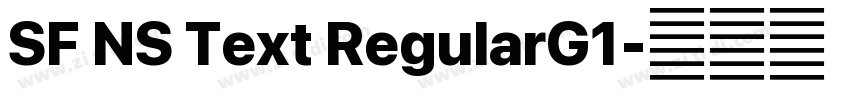 SF NS Text RegularG1字体转换
